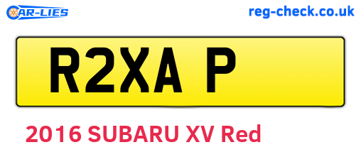 R2XAP are the vehicle registration plates.