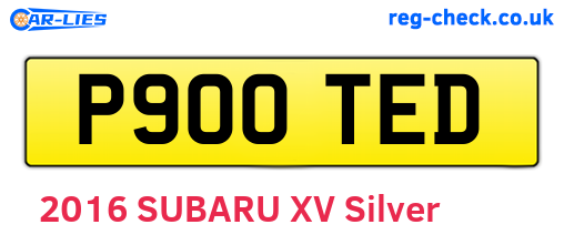 P900TED are the vehicle registration plates.