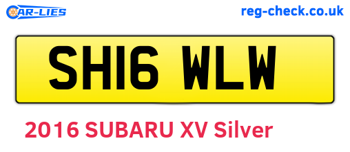SH16WLW are the vehicle registration plates.