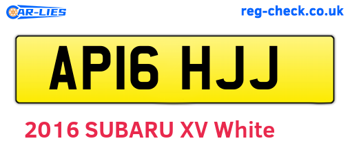 AP16HJJ are the vehicle registration plates.
