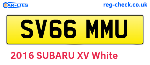 SV66MMU are the vehicle registration plates.