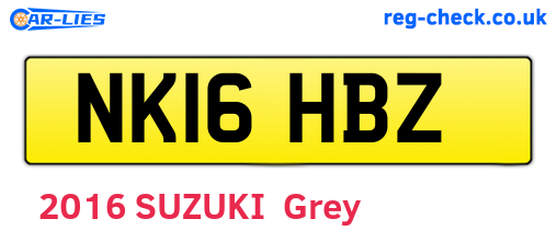 NK16HBZ are the vehicle registration plates.