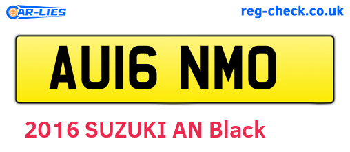 AU16NMO are the vehicle registration plates.