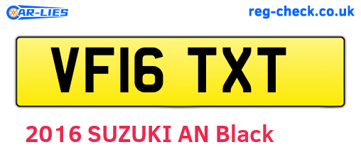VF16TXT are the vehicle registration plates.