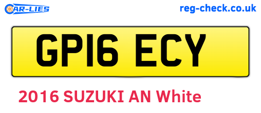 GP16ECY are the vehicle registration plates.