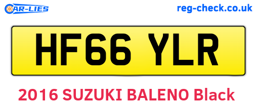 HF66YLR are the vehicle registration plates.
