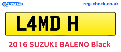 L4MDH are the vehicle registration plates.