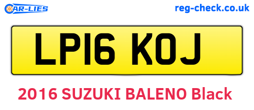 LP16KOJ are the vehicle registration plates.