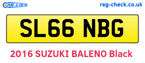 SL66NBG are the vehicle registration plates.