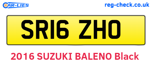SR16ZHO are the vehicle registration plates.