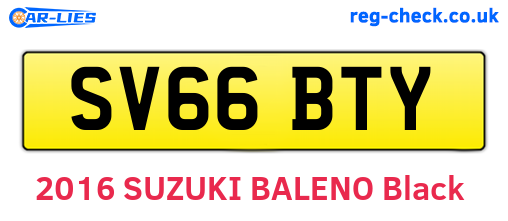 SV66BTY are the vehicle registration plates.
