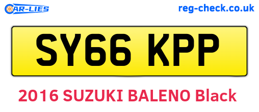 SY66KPP are the vehicle registration plates.