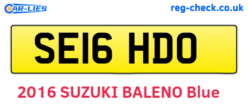 SE16HDO are the vehicle registration plates.