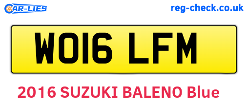WO16LFM are the vehicle registration plates.