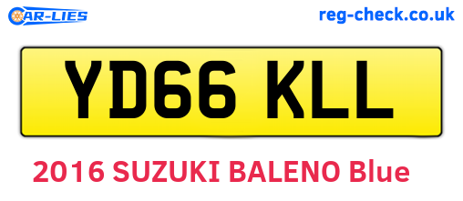 YD66KLL are the vehicle registration plates.
