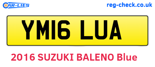 YM16LUA are the vehicle registration plates.