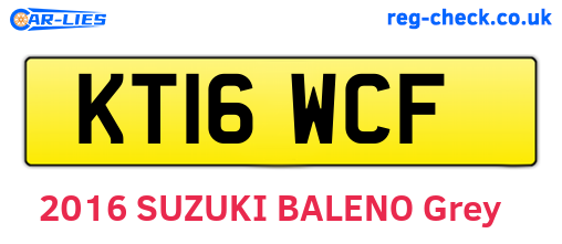 KT16WCF are the vehicle registration plates.