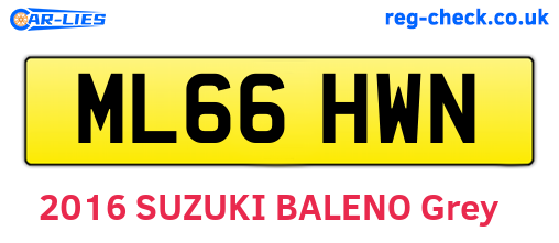 ML66HWN are the vehicle registration plates.