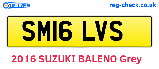 SM16LVS are the vehicle registration plates.