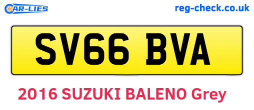 SV66BVA are the vehicle registration plates.