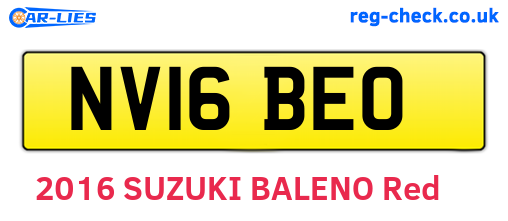 NV16BEO are the vehicle registration plates.