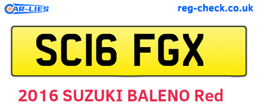 SC16FGX are the vehicle registration plates.