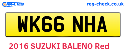 WK66NHA are the vehicle registration plates.