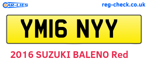 YM16NYY are the vehicle registration plates.
