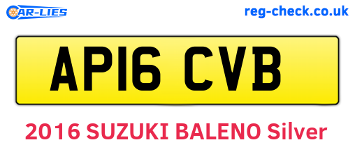 AP16CVB are the vehicle registration plates.