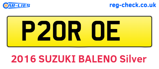 P20ROE are the vehicle registration plates.
