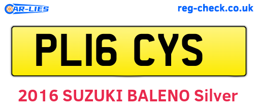 PL16CYS are the vehicle registration plates.