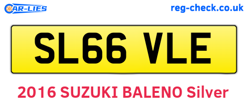 SL66VLE are the vehicle registration plates.