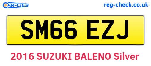SM66EZJ are the vehicle registration plates.