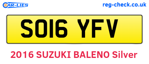 SO16YFV are the vehicle registration plates.