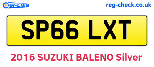 SP66LXT are the vehicle registration plates.