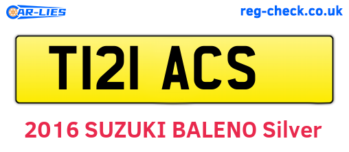 T121ACS are the vehicle registration plates.