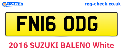 FN16ODG are the vehicle registration plates.