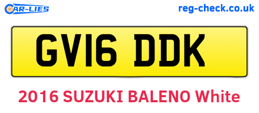 GV16DDK are the vehicle registration plates.