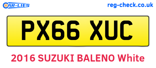 PX66XUC are the vehicle registration plates.