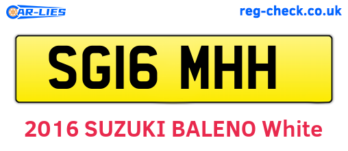 SG16MHH are the vehicle registration plates.