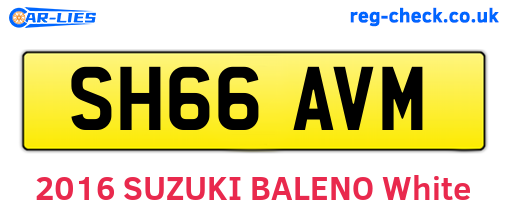 SH66AVM are the vehicle registration plates.