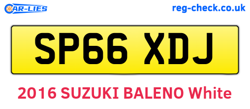 SP66XDJ are the vehicle registration plates.