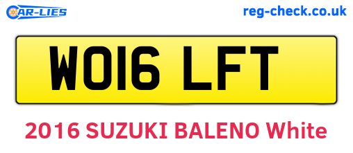 WO16LFT are the vehicle registration plates.