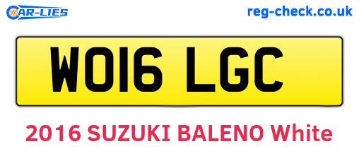 WO16LGC are the vehicle registration plates.