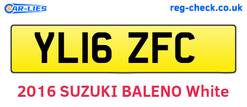 YL16ZFC are the vehicle registration plates.