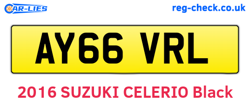AY66VRL are the vehicle registration plates.