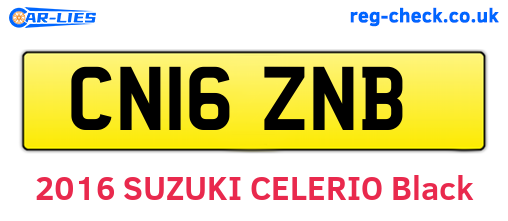 CN16ZNB are the vehicle registration plates.