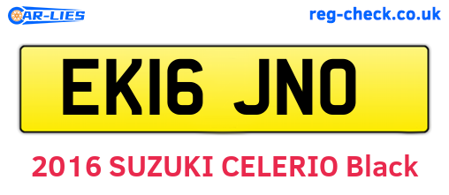 EK16JNO are the vehicle registration plates.