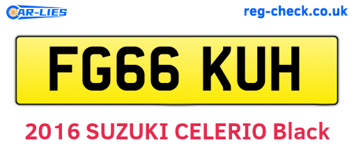 FG66KUH are the vehicle registration plates.