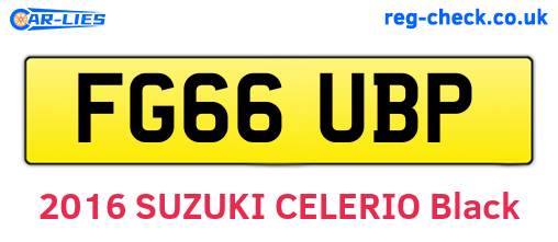 FG66UBP are the vehicle registration plates.